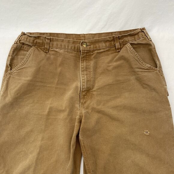 Carhartt Brown Carpenter Pants 40x32 Loose Original Fit Workwear B11 BRN - Picture 4 of 11
